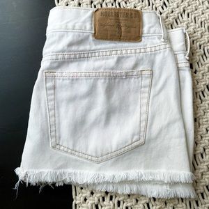 Hollister White Denim Skirt